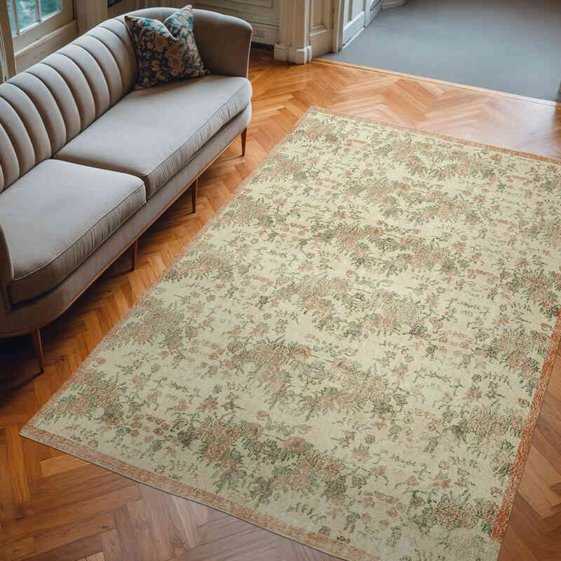 El Dokuma Vintage Halı - 197 cm x 290 cm - K0061157