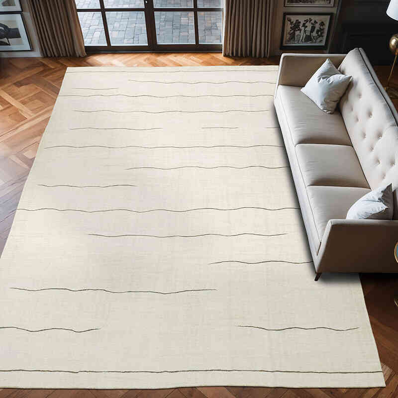 New Contemporary Handwoven Kilim Rug - 9' 3" x 13' 7" (111" x 163") - Vintage Yarn - K0061231
