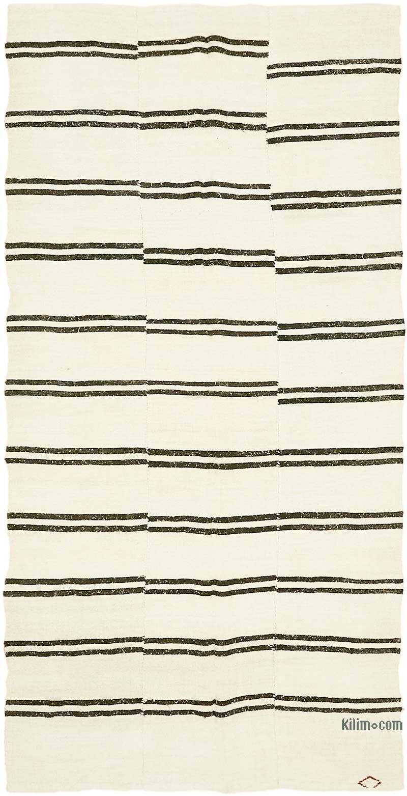 Beige Alfombra Vintage Turco Kilim - 196 cm x 385 cm - K0061253