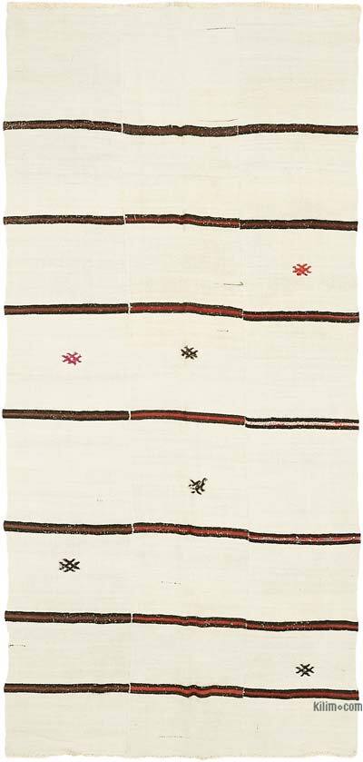 Vintage Anatolian Hemp Kilim Rug - 6' 6" x 13' 5" (78" x 161")