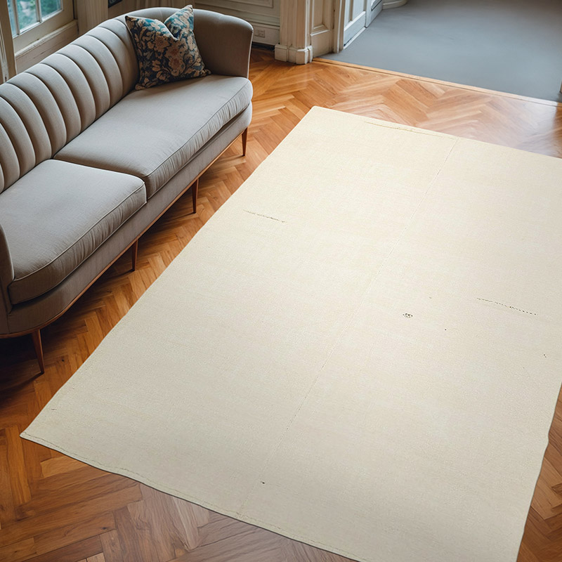 Beige Alfombra Vintage Turco Kilim - 210 cm x 292 cm - K0061285