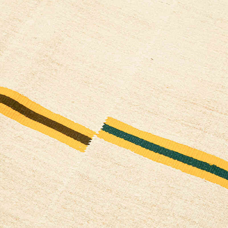 Beige Vintage Anatolian Hemp Kilim Rug - 5' 1" x 11' 6" (61" x 138") - K0061288