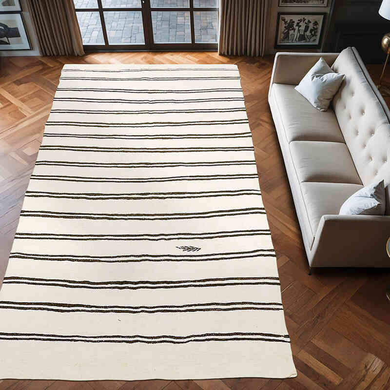Alfombra Vintage Turco Kilim - 208 cm x 412 cm - K0061296