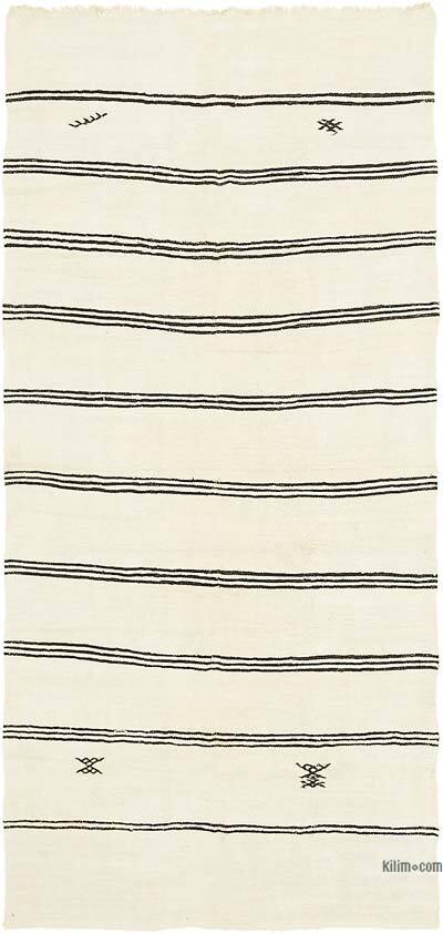 Vintage Anatolian Hemp Kilim Rug - 5' 7" x 11' 7" (67" x 139")