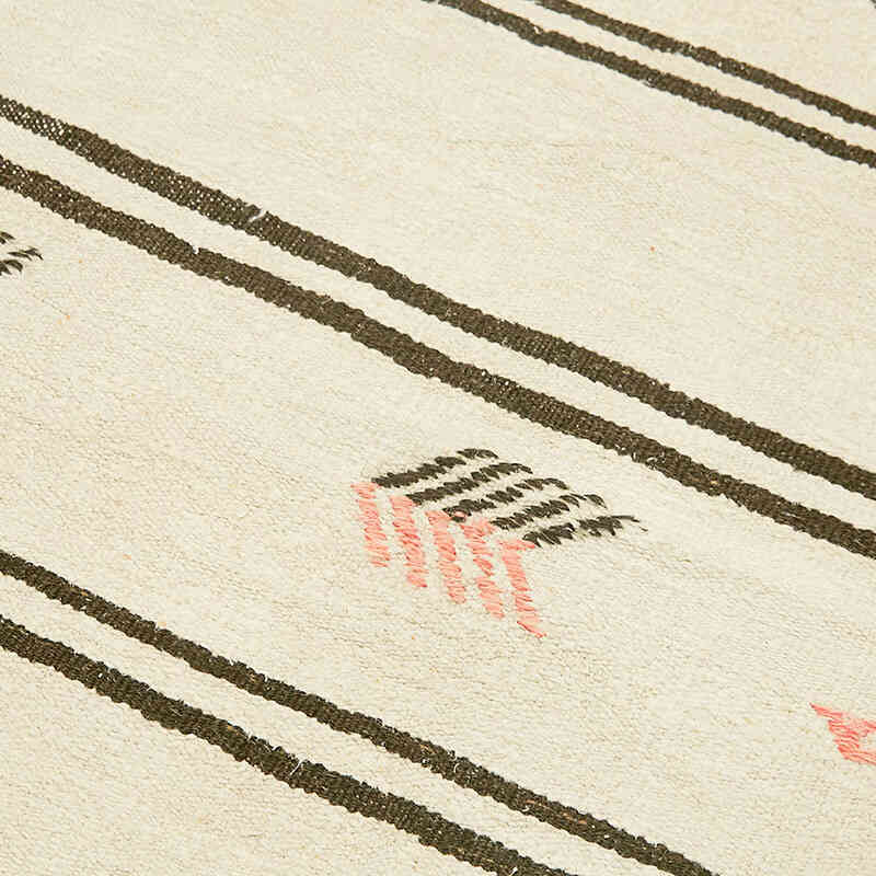 Beige Vintage Anatolian Hemp Kilim Rug - 6' 2" x 9' 11" (74" x 119") - K0061350