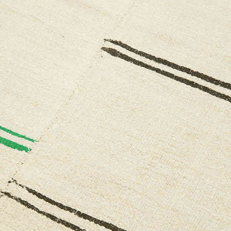 Beige Vintage Anatolian Hemp Kilim Rug - 5' 5" x 12' 10" (65" x 154") - K0061351