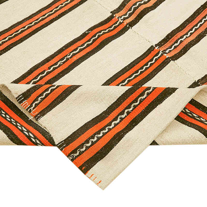 Beige Alfombra Vintage Turco Kilim - 185 cm x 347 cm - K0061362