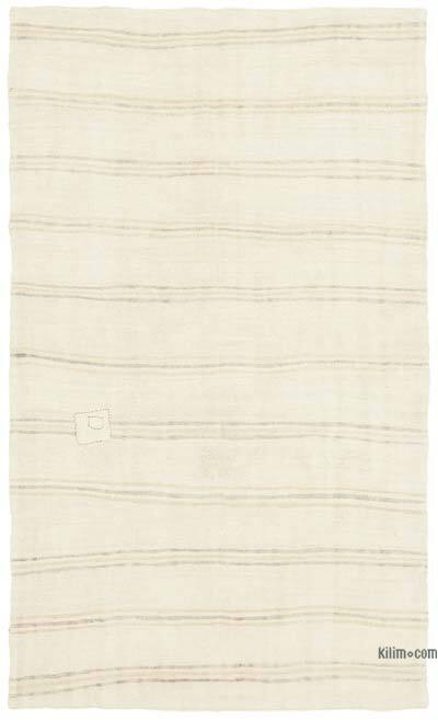 Beige Alfombra Vintage Turco Kilim - 180 cm x 280 cm
