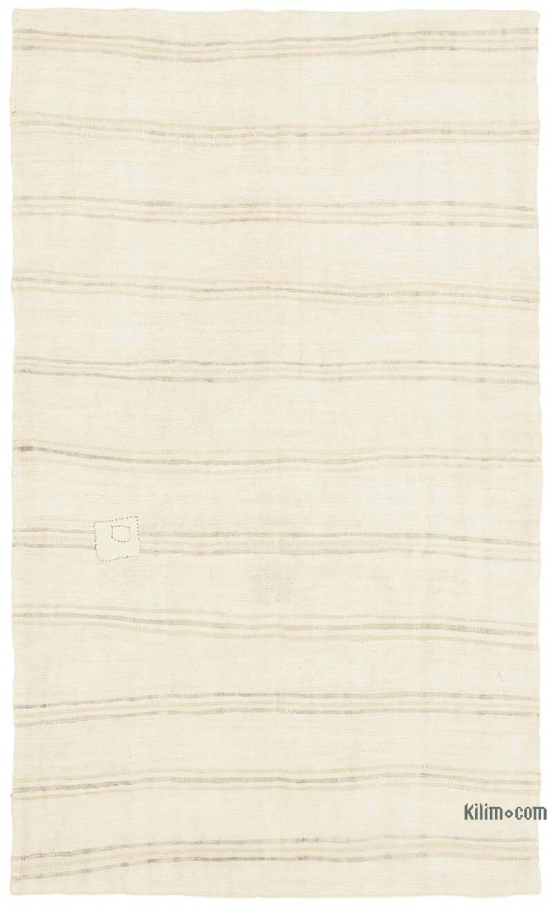Beige Alfombra Vintage Turco Kilim - 180 cm x 280 cm - K0061363