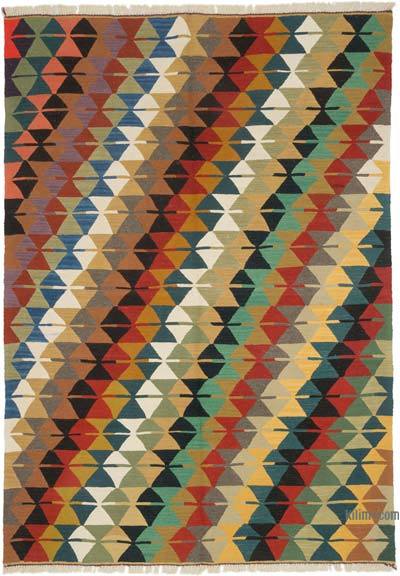 New Handwoven Turkish Kilim Rug - 5' 8" x 7' 11" (68" x 95")