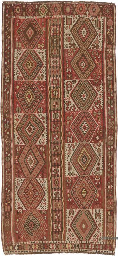Vintage Kars Kilim Rug - 4' 9" x 10' 4" (57" x 124")