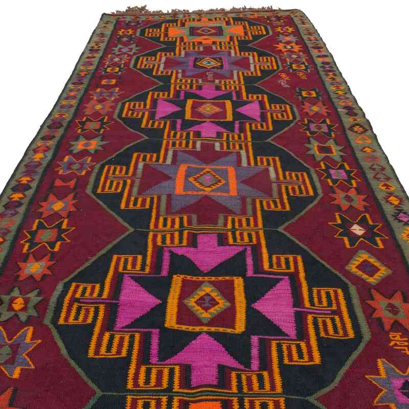 Vintage Kars Kilim Rug - 4' 8" x 12' 9" (56" x 153") - K0061470