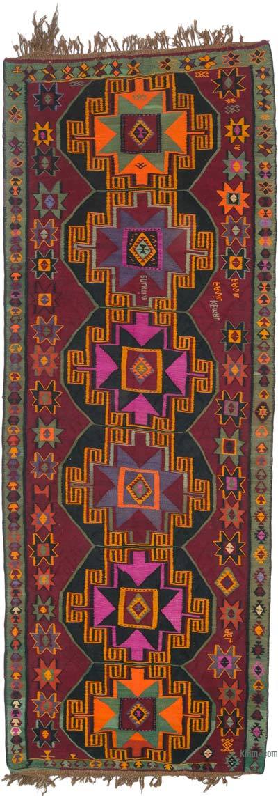 Vintage Kars Kilim Rug - 4' 8" x 12' 9" (56" x 153")