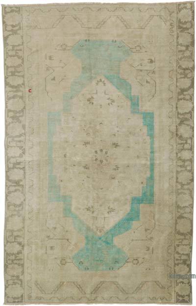 Vintage Turkish Hand-Knotted Rug - 5' 7" x 8' 8" (67" x 104")