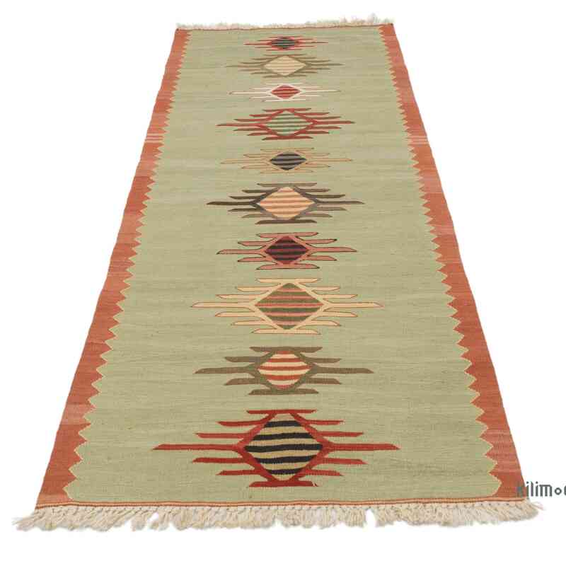 New Handwoven Turkish Kilim Runner - 2' 4" x 6' 9" (28" x 81") - K0061674
