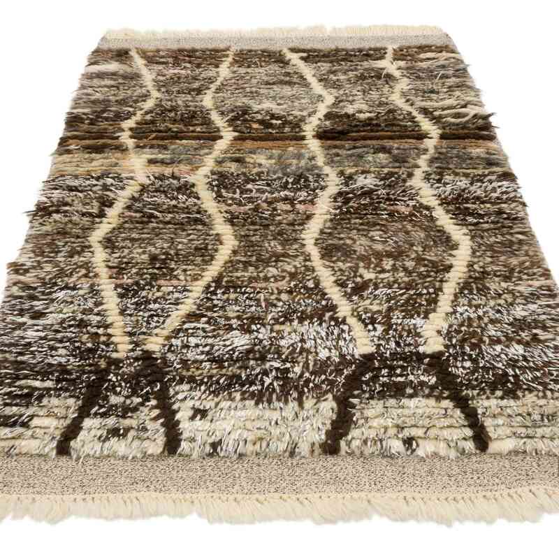 New Moroccan Style Hand-Knotted Tulu Rug - 3' 3" x 5' 5" (39" x 65") - K0061682