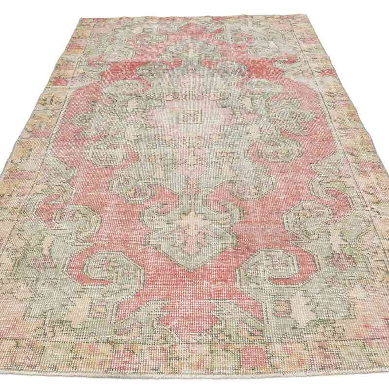 Alfombra Vintage Turca Anudada a Mano - 128 cm x 213 cm - K0061819