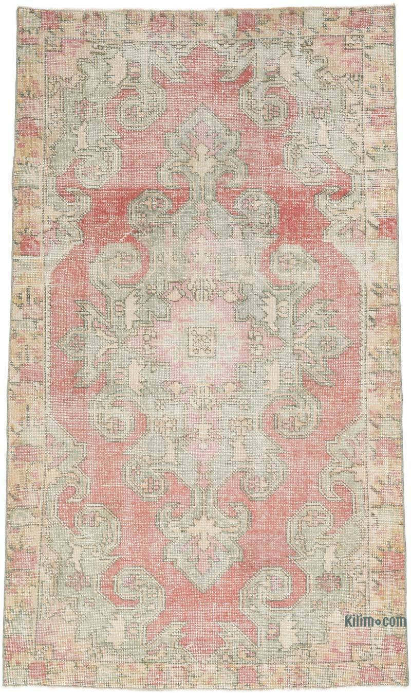 Alfombra Vintage Turca Anudada a Mano - 128 cm x 213 cm - K0061819