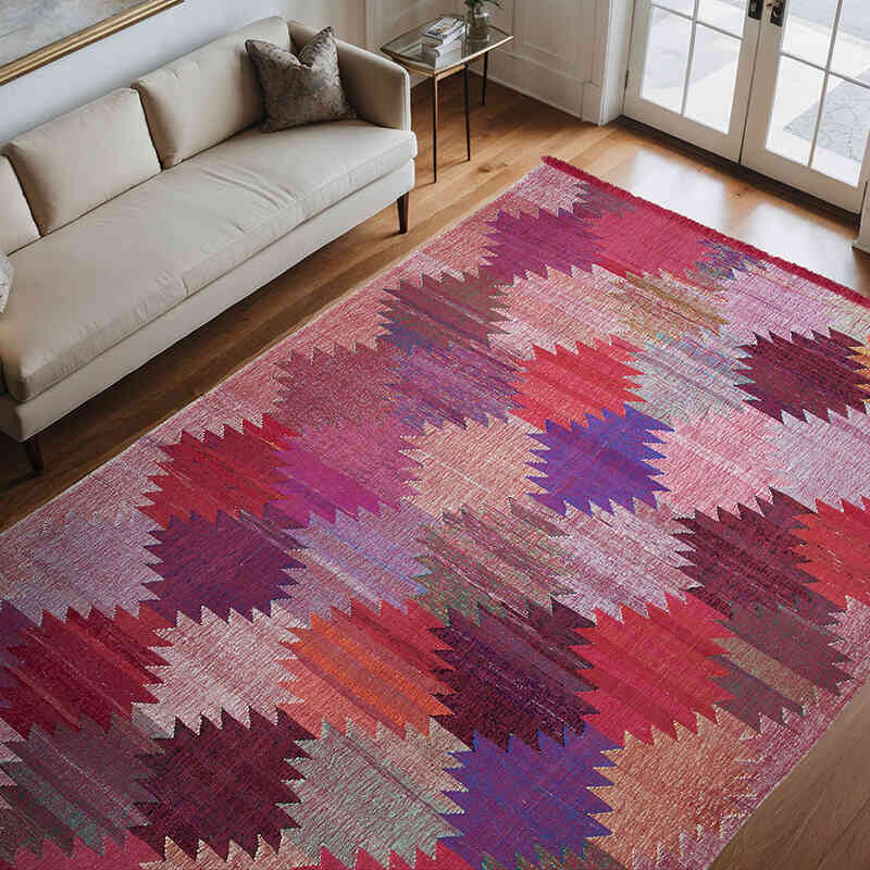 New Handwoven Turkish Kilim Rug - 8'  x 11' 2" (96" x 134") - K0061830