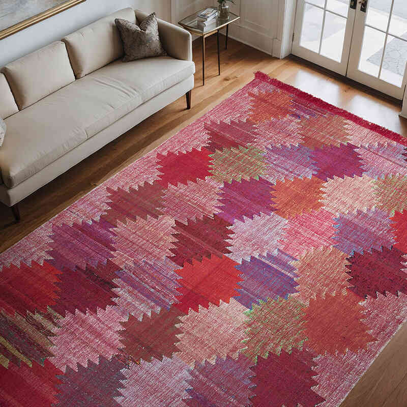 New Handwoven Turkish Kilim Rug - 7' 11" x 11' 3" (95" x 135") - K0061832