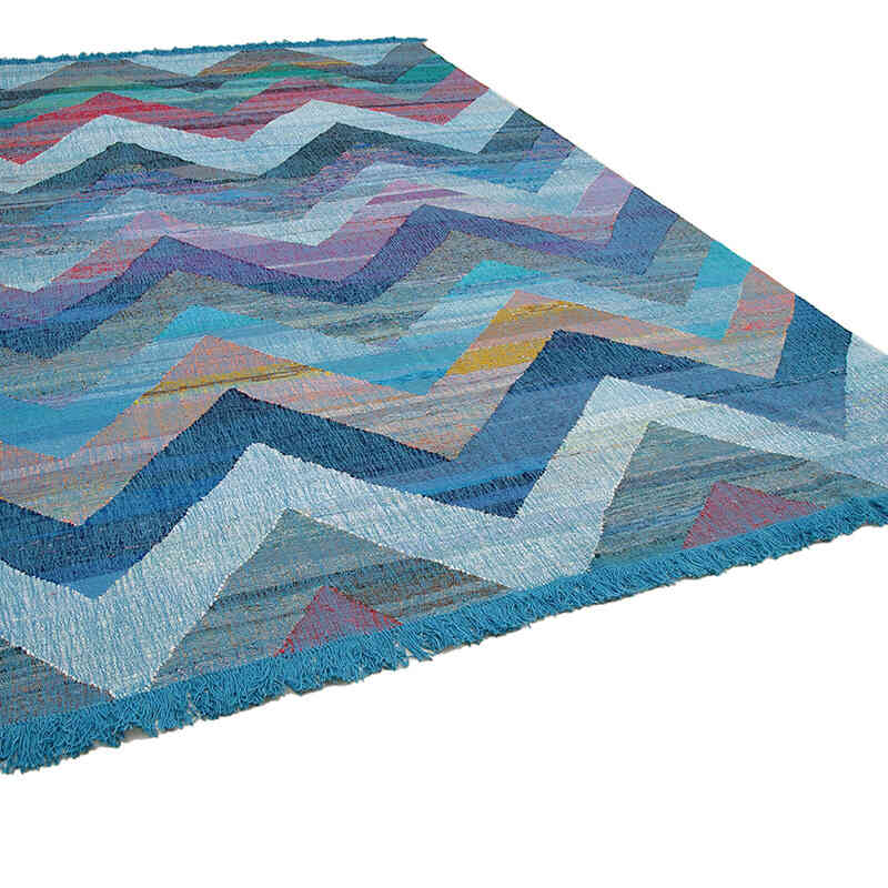 New Handwoven Turkish Kilim Rug - 8' 5" x 13'  (101" x 156") - K0061835