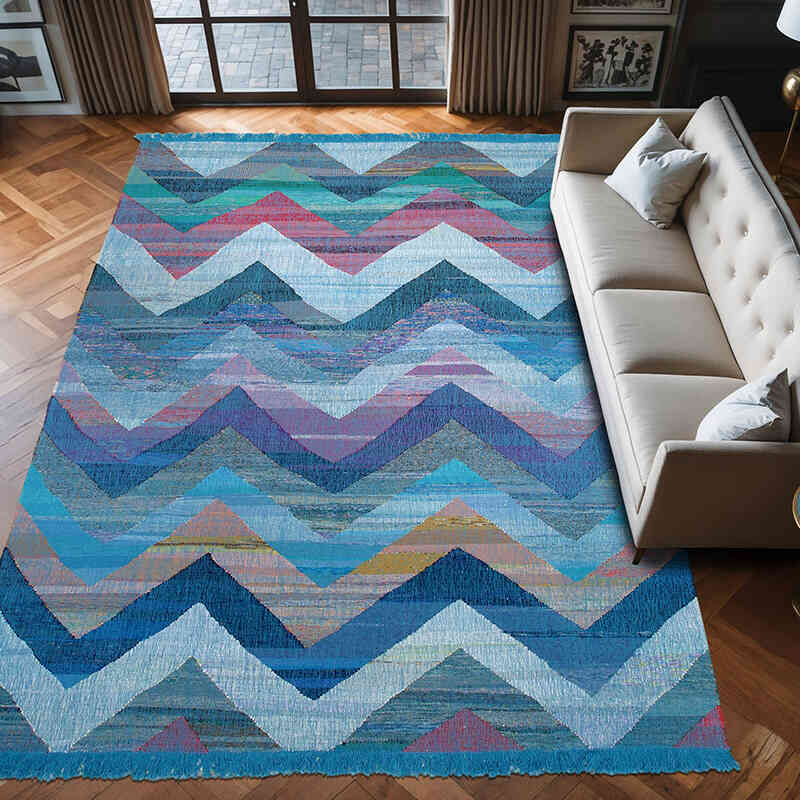 New Handwoven Turkish Kilim Rug - 8' 5" x 13'  (101" x 156") - K0061835