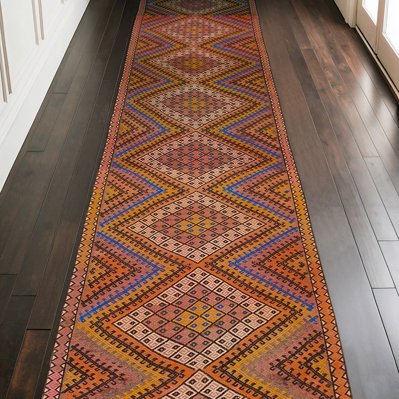 Vintage Anatolian Jijim Runner - 3' 9" x 13' 4" (45" x 160") - K0061901