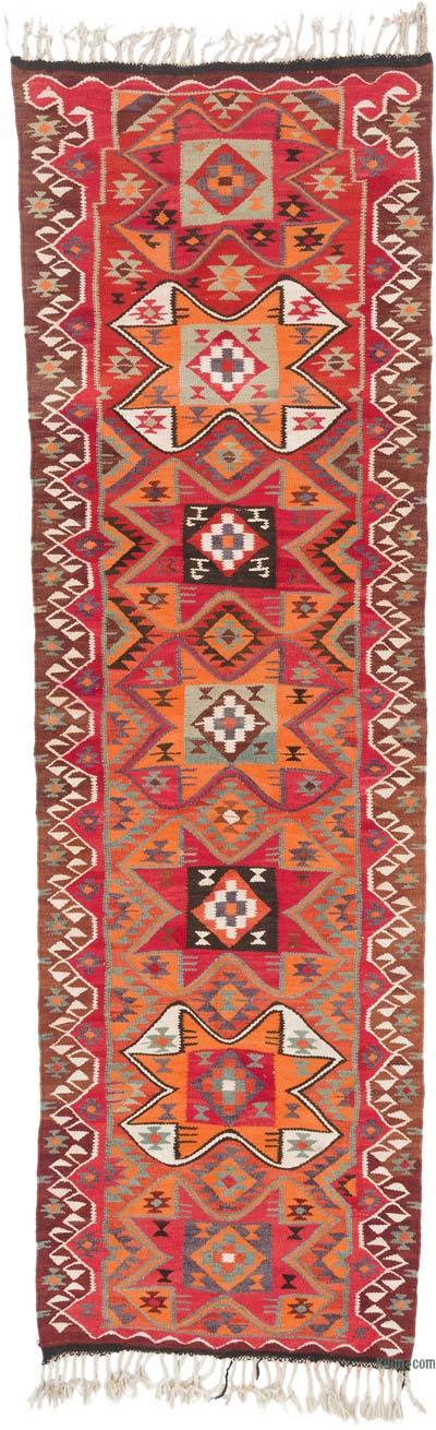 Vintage Tribal Kilim Runner - 3' 5" x 10' 7" (41" x 127")