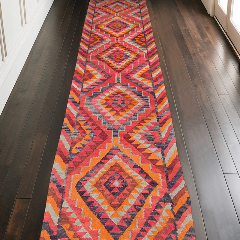 Alfombra Kilim Tribal Vintage - 105 cm x 345 cm - K0062002