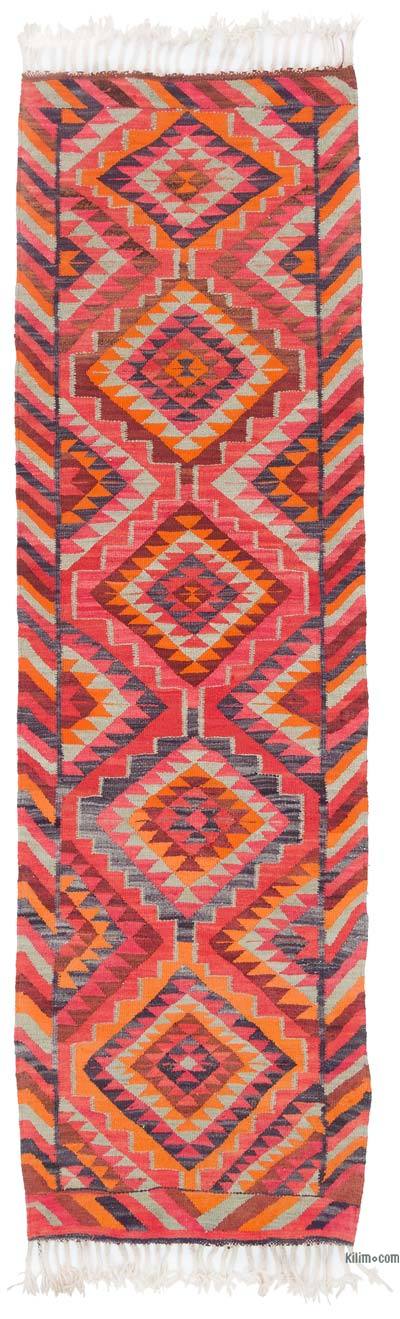 Vintage Tribal Kilim Runner - 3' 5" x 11' 4" (41" x 136")