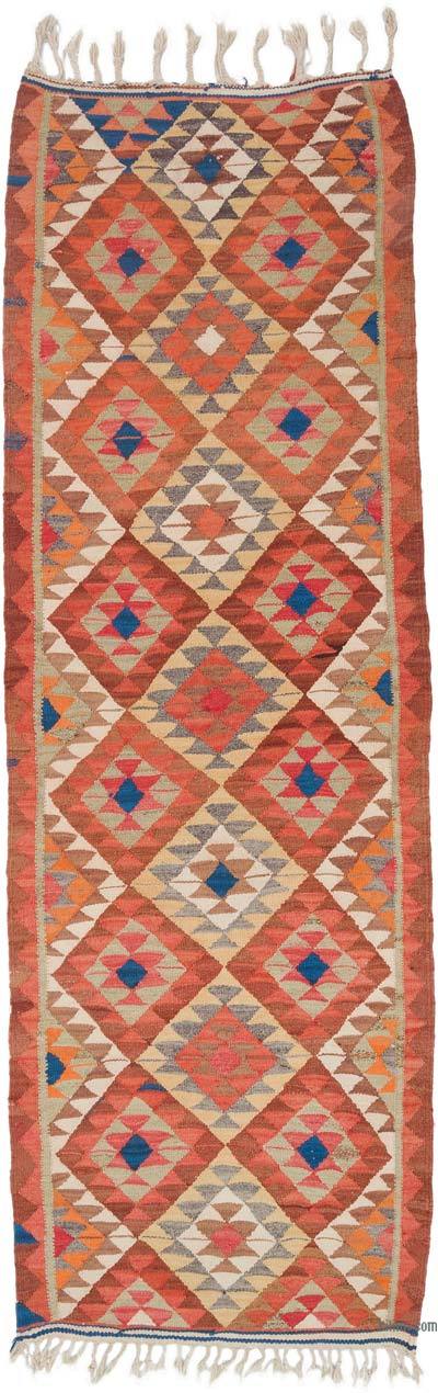 Vintage Tribal Kilim Runner - 3' 3" x 9' 10" (39" x 118")