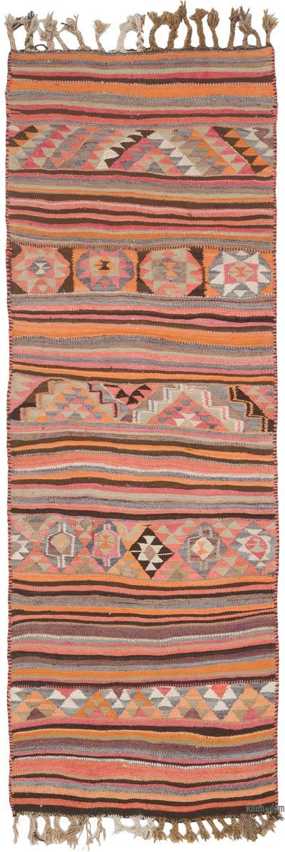 Vintage Tribal Kilim Runner - 3' 8" x 10' 8" (44" x 128")
