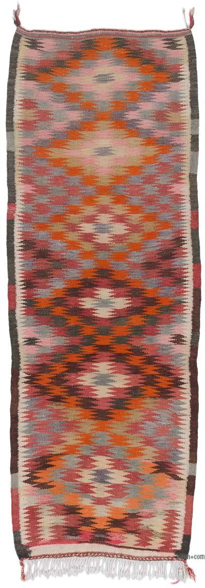 Vintage Tribal Kilim Runner - 3' 7" x 9' 11" (43" x 119")