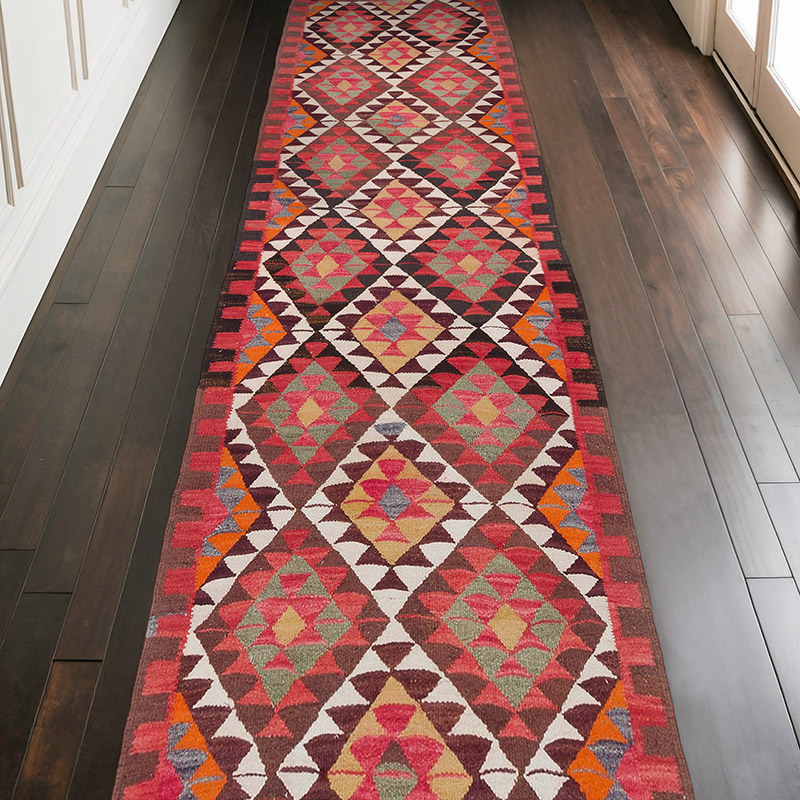 Alfombra Kilim Tribal Vintage - 105 cm x 315 cm - K0062020