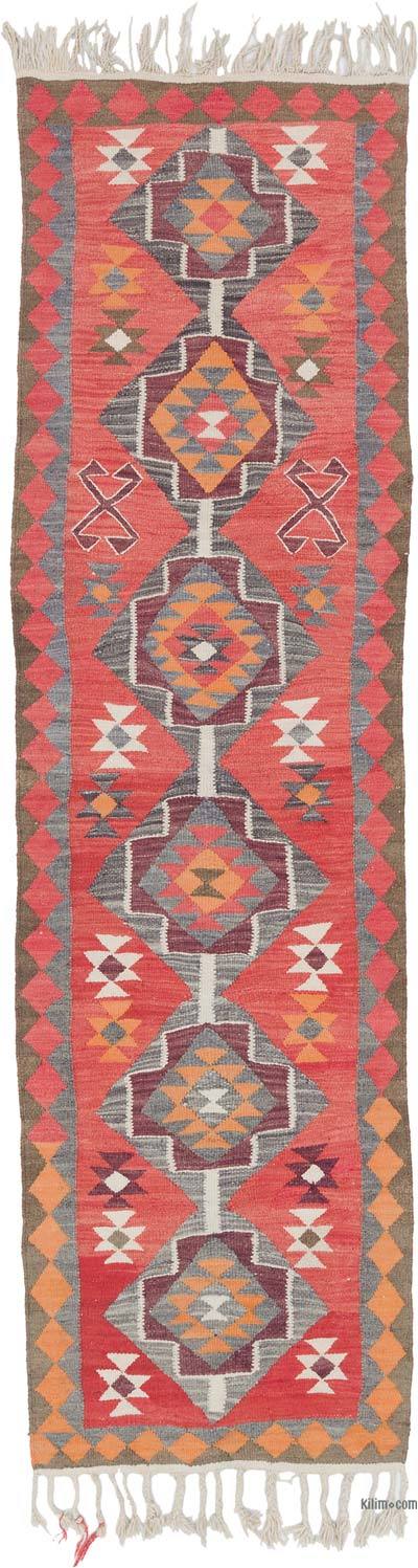 Vintage Tribal Kilim Runner - 2' 11" x 10' 2" (35" x 122")