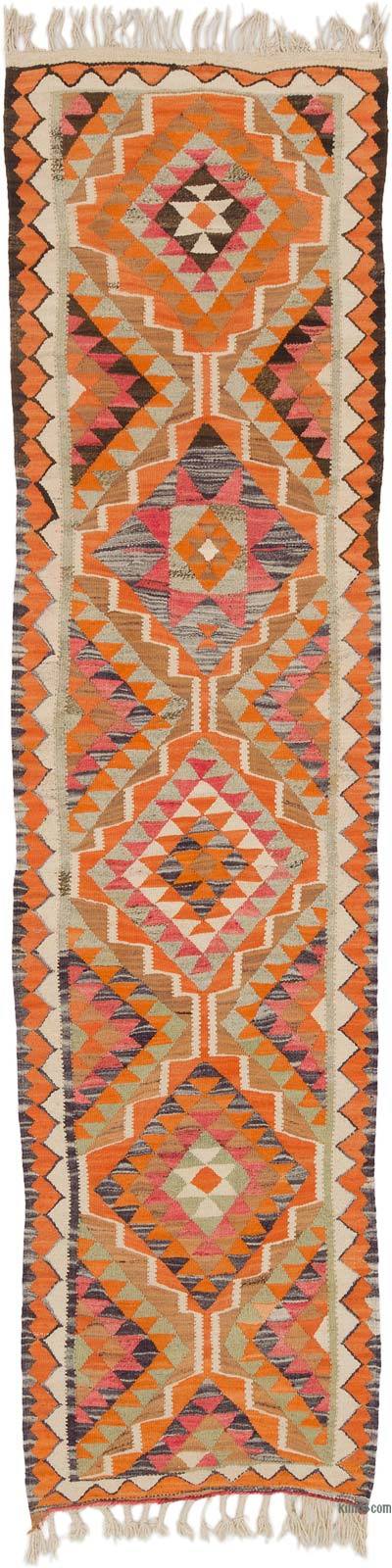 Vintage Anadolu Kilim Yolluk - 92 cm x 350 cm