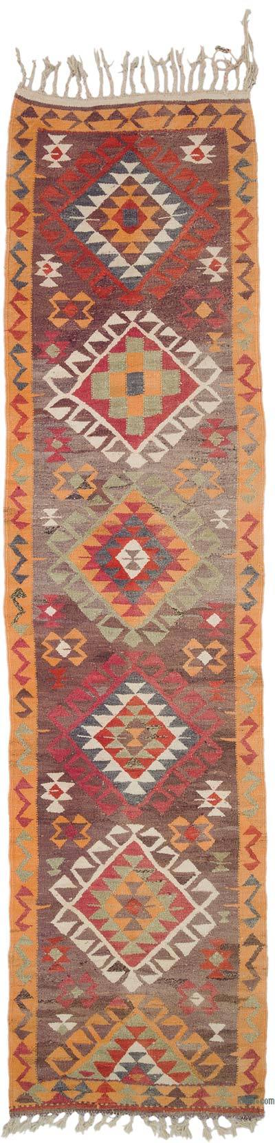 Vintage Tribal Kilim Runner - 3' 2" x 12' 6" (38" x 150")