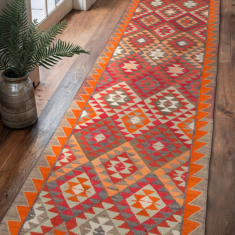 Vintage Anadolu Kilim Yolluk - 100 cm x 350 cm - K0062046