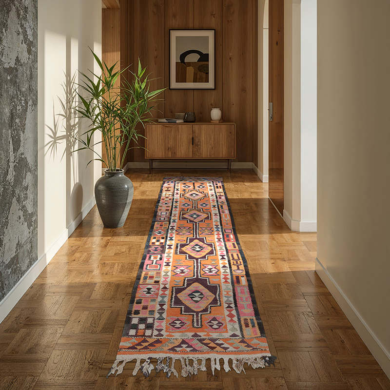 Vintage Anadolu Kilim Yolluk - 96 cm x 293 cm - K0062055