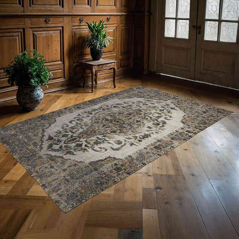 Hand Carved Over-Dyed Rug - 5' 7" x 8' 8" (67" x 104") - K0062387