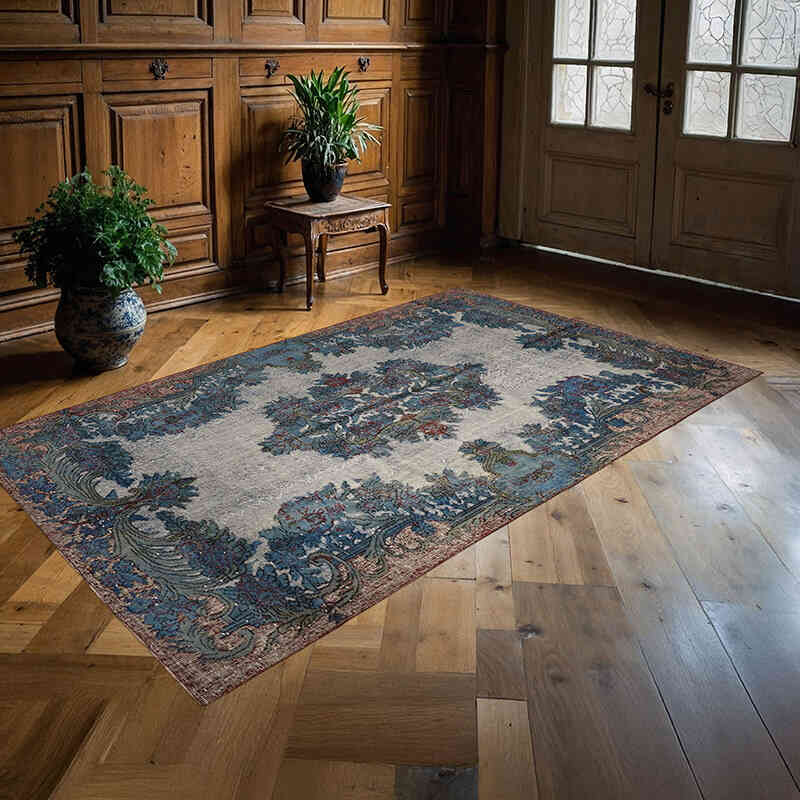 Alfombra Tallada a Mano Sobre Teñida - 163 cm x 267 cm - K0062390