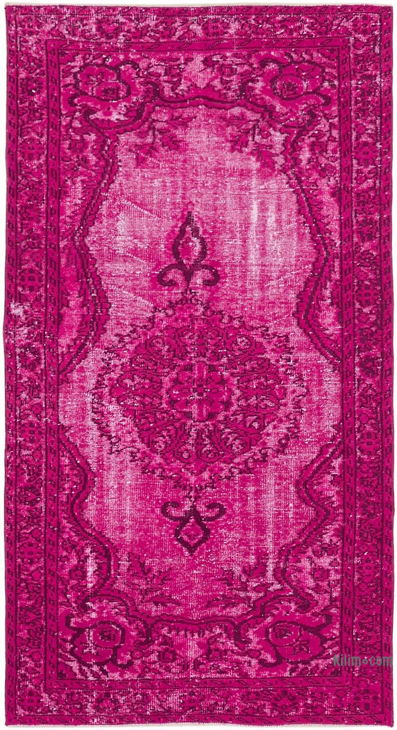 Hand Carved Over-Dyed Rug - 4' 8" x 8' 8" (56" x 104") - K0062397