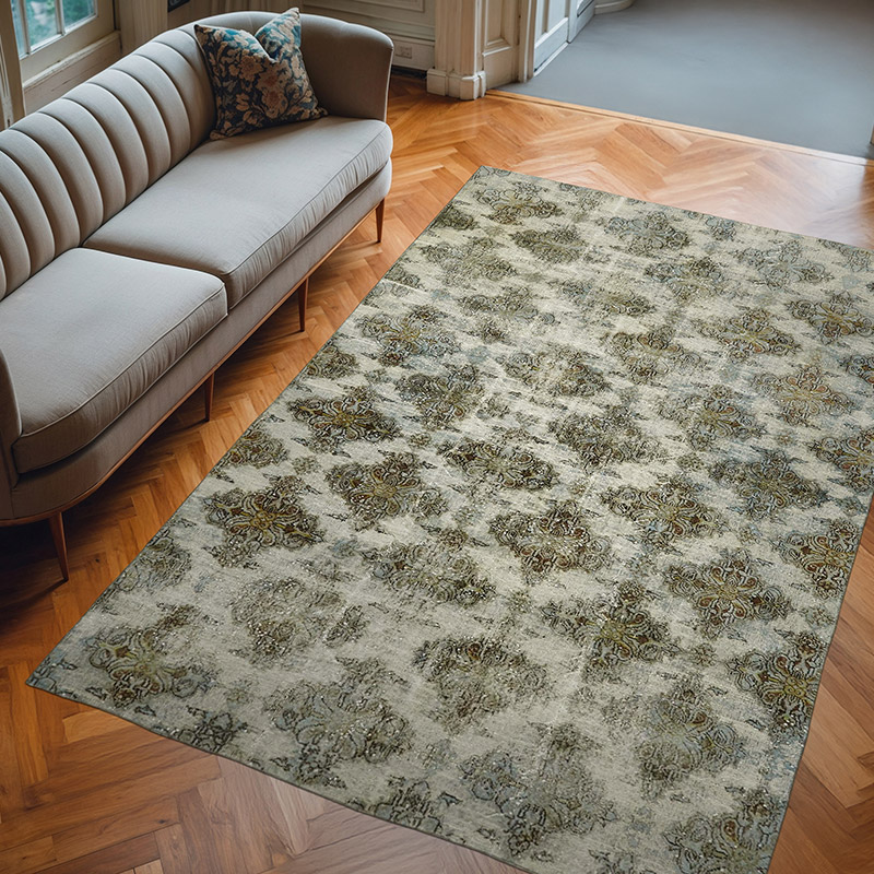 Hand Carved Over-Dyed Rug - 6' 6" x 9' 7" (78" x 115") - K0062398