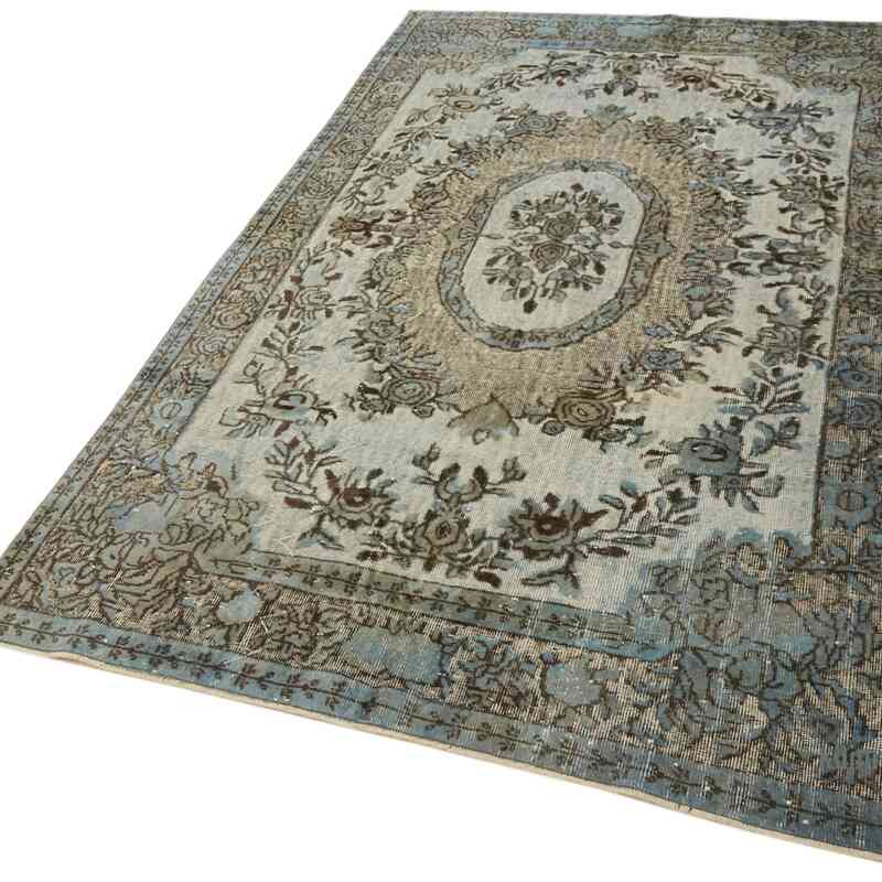 Hand Carved Over-Dyed Rug - 5' 5" x 9'  (65" x 108") - K0062403