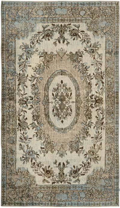 Hand Carved Over-Dyed Rug - 5' 5" x 9'  (65" x 108")