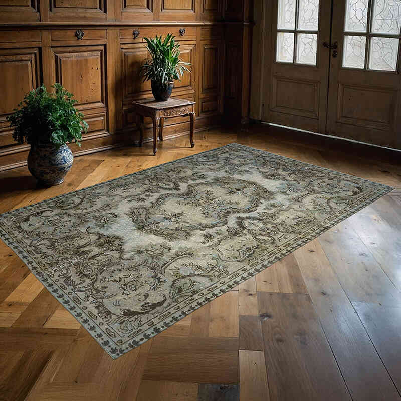 El Oyması Boyalı Halı - 173 cm x 267 cm - K0062404