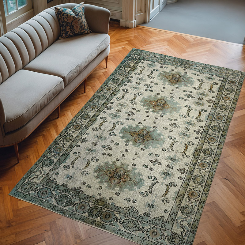 Hand Carved Over-Dyed Rug - 5' 9" x 9' 5" (69" x 113") - K0062405