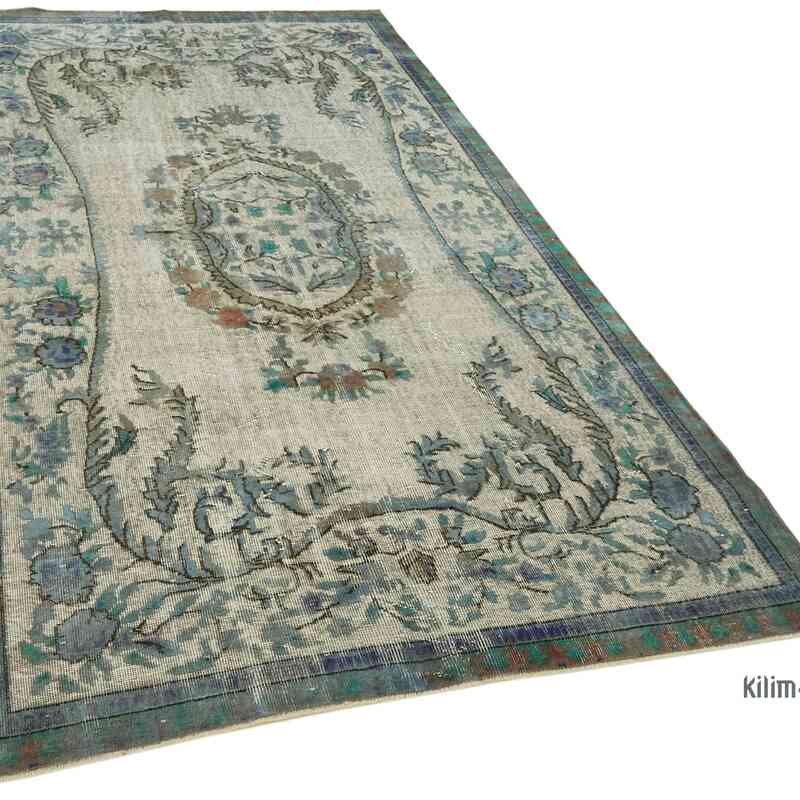 Hand Carved Over-Dyed Rug - 5' 3" x 9' 7" (63" x 115") - K0062408