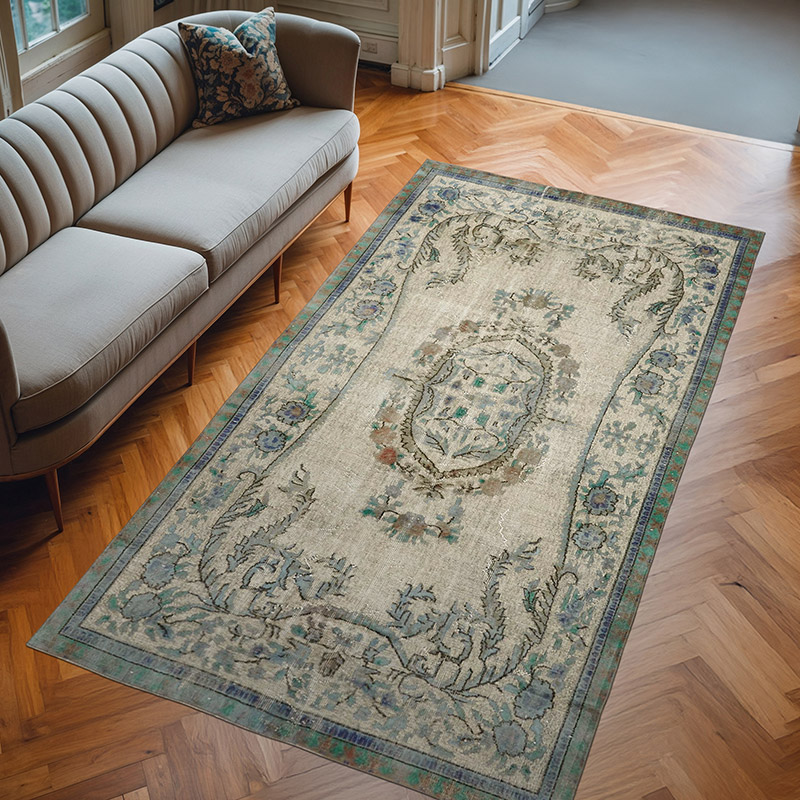 Hand Carved Over-Dyed Rug - 5' 3" x 9' 7" (63" x 115") - K0062408