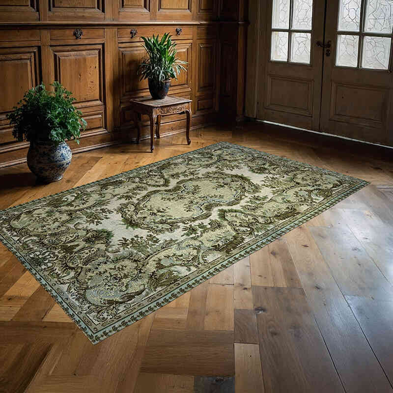 Hand Carved Over-Dyed Rug - 5' 3" x 8' 9" (63" x 105") - K0062409